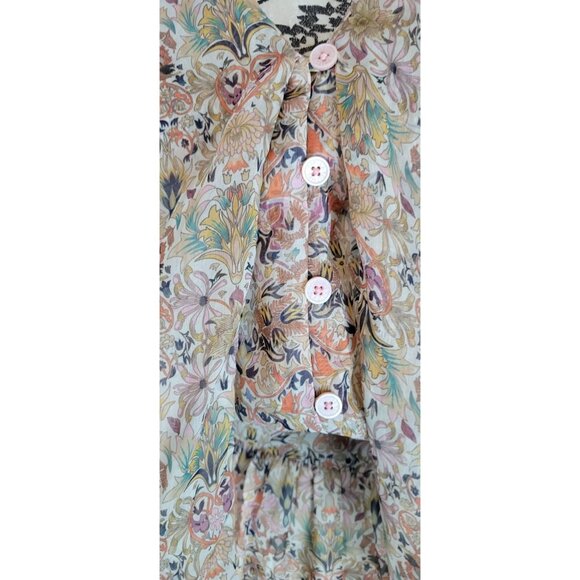 Zadig & Voltaire Rewel Mousseline  Mini Kaleido Floral Beaded Dress S - Picture 13 of 16